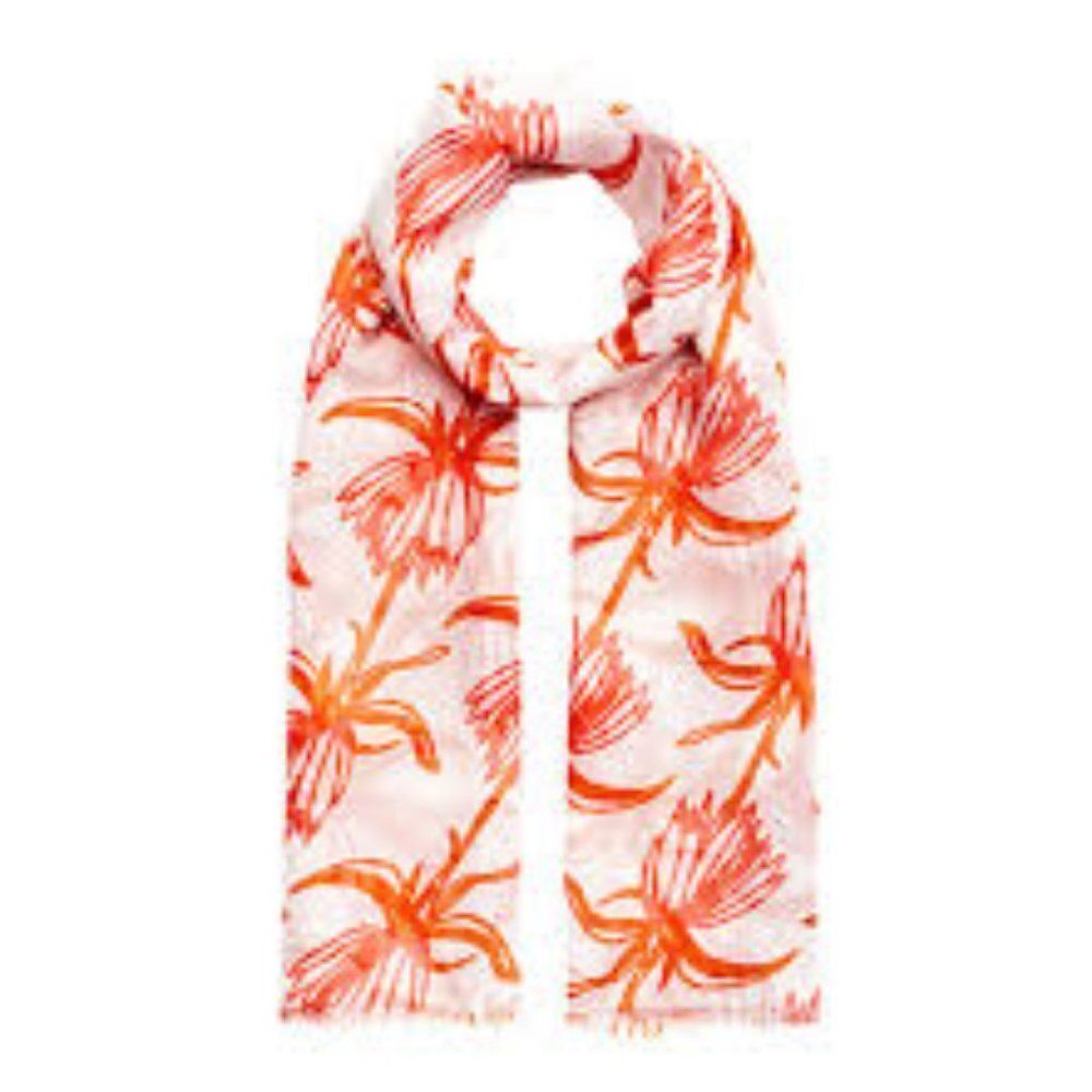 India Hicks Crown Imperial Scarf Indian Red NWT